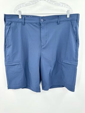 Birdie Bound Men's Blue Cargo Athletic Golf Shorts Size 40